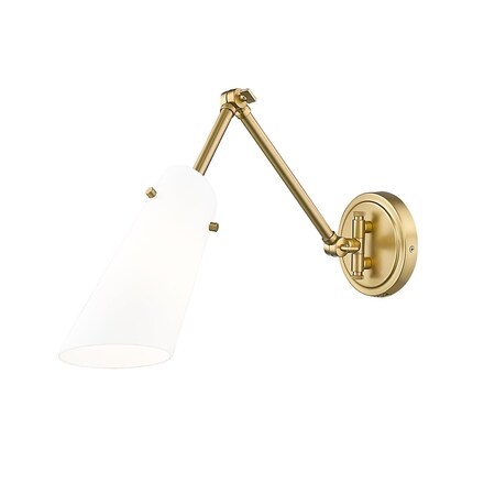 Z-Lite Julia Wall Sconce, 1-Light, 5.25 In.W x 29.75 In.L x 5.25 In.H, Modern Gold/Opal 350S-MGLD